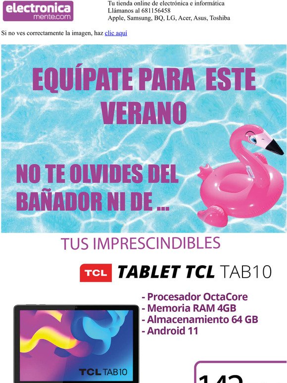 Tu imprescindible para este verano: Tablet TCL