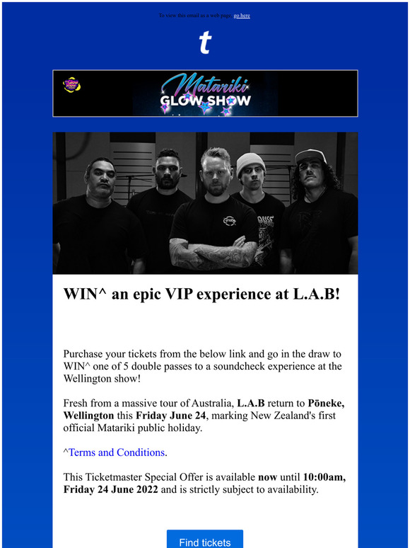 Ticketmaster: Celebrating Matariki With L.A.B, Matariki Glow Show ...