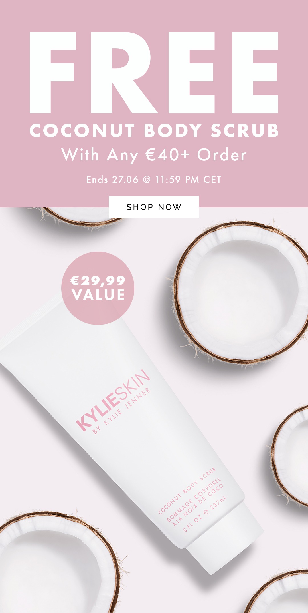 Kylie Cosmetics FREE Coconut Body Scrub! 🥥 Milled