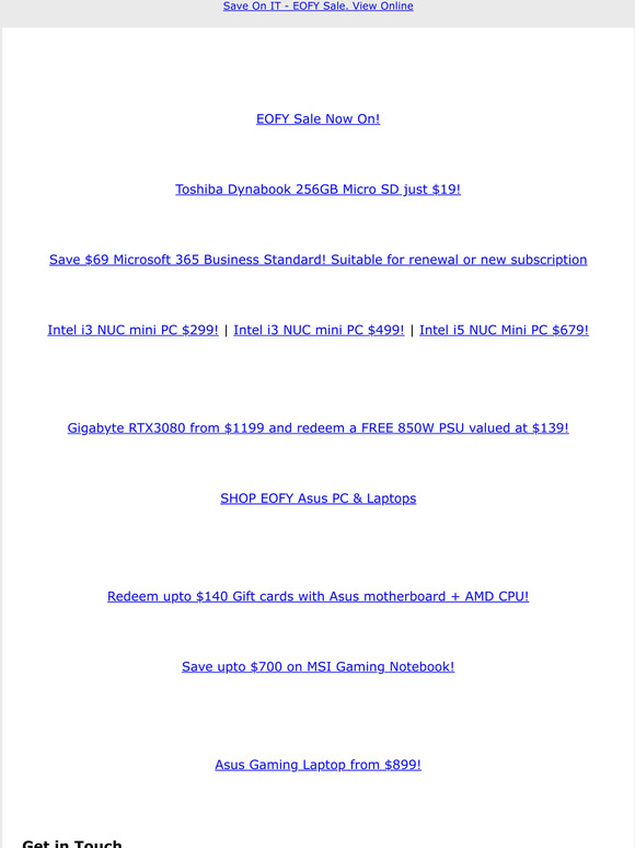 EOFY Sale Now On!