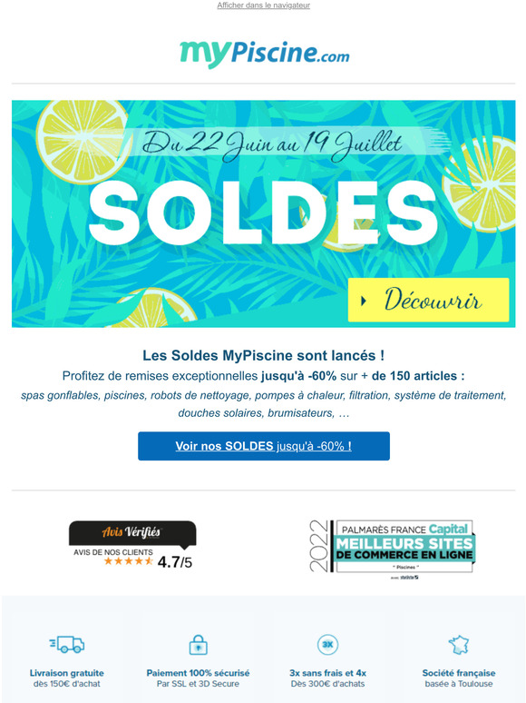 Les SOLDES pour votre Piscine sont lancés !
