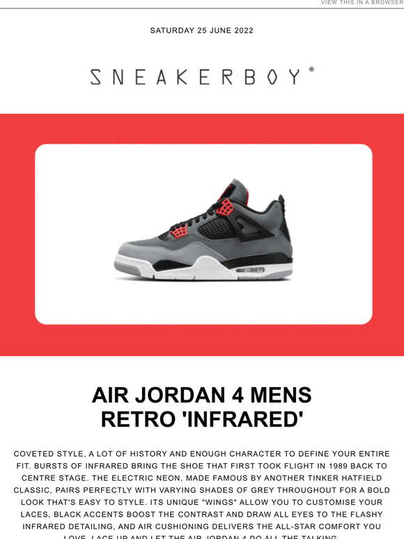 Air Jordan 4 MENS Retro 'Infrared'