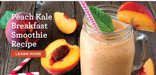 Peach Kale Breakfast Smoothie