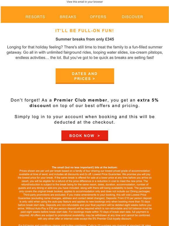 Butlins Email Newsletters Shop Sales, Discounts, and Coupon Codes