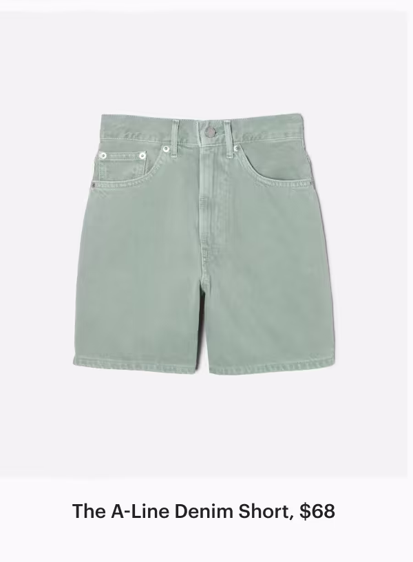 The A-Line Denim Short Sea Glass