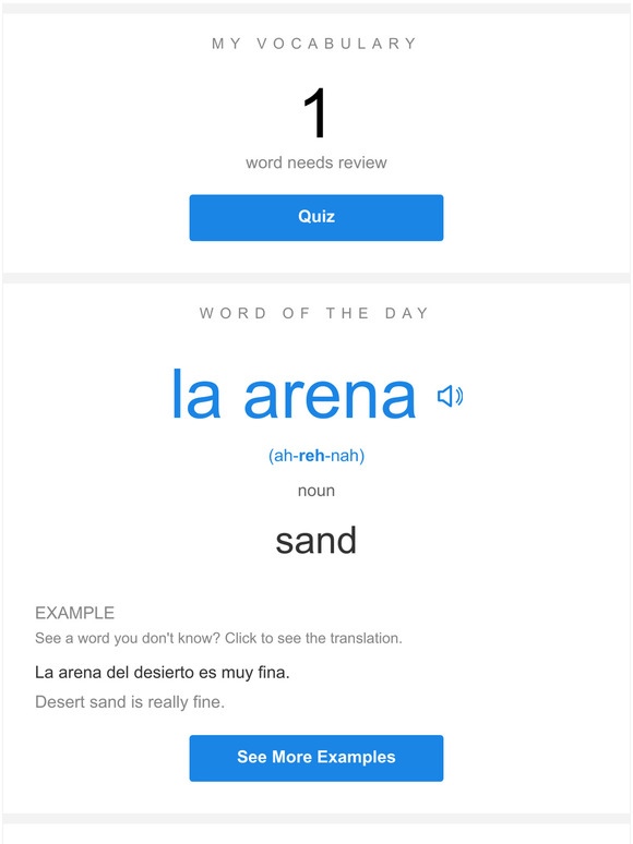 Encontrada SpanishDict Daily Lesson — Review Your Words and Learn "la
