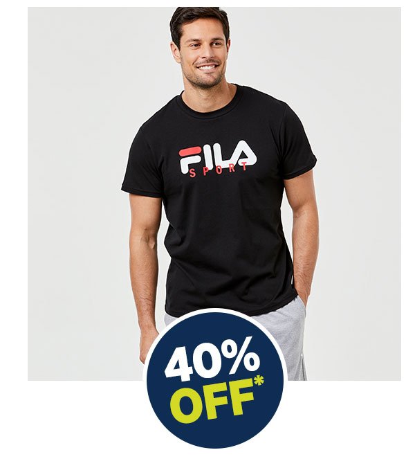 40% Off All Full Priced Men’s Sporting Apparel By Fila & Lotto