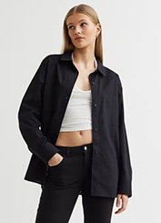 H&M Oversized Poplin Shirt