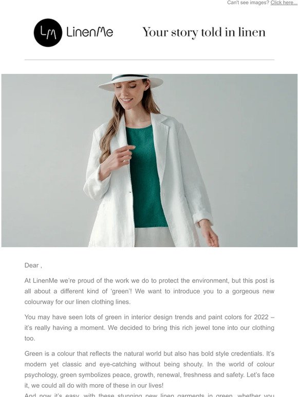 Why We’re Going Green with Linen Clothing this Summer!
