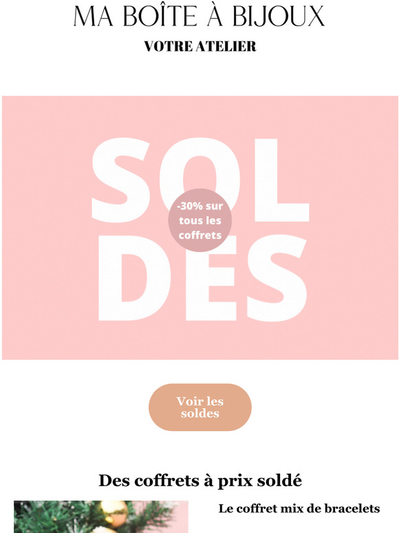 SOLDES : -30% sur les coffrets bijoux 💎