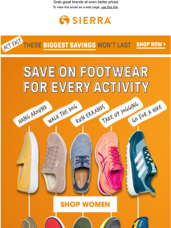 The shoe guide for summer activities Milled