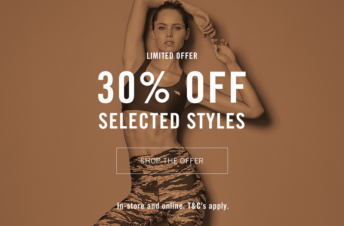 30% Off selected styles