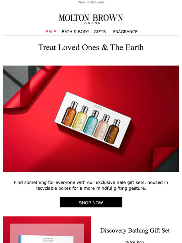 Molton Brown Email Newsletters Shop Sales, Discounts, and Coupon Codes