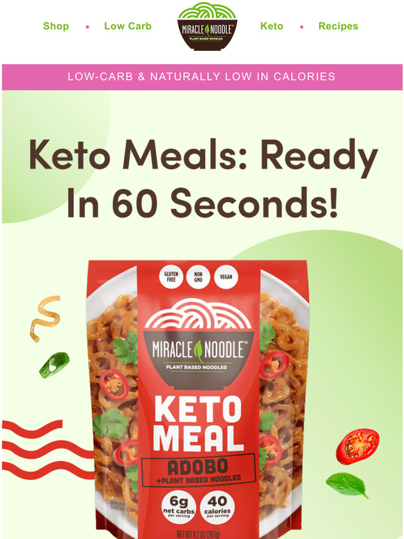 Miracle Noodle Keto & Ready In 60 Seconds! Milled