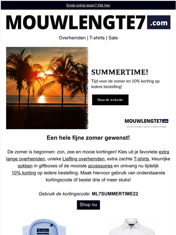 SUMMERTIME! 10% korting bij iedere bestelling!