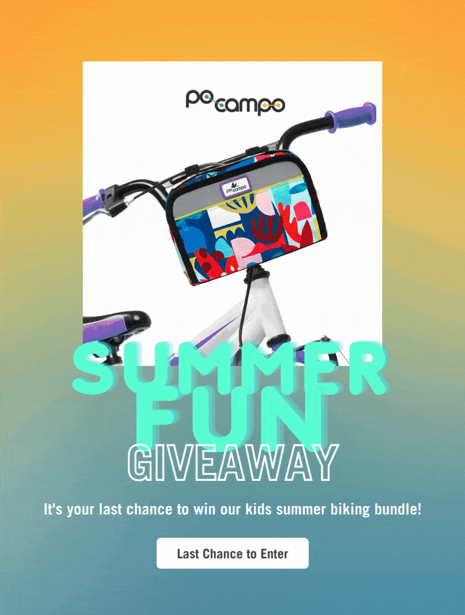 Summer Fun Giveaway. It's your last chance to win our kids summer biking bundle! 