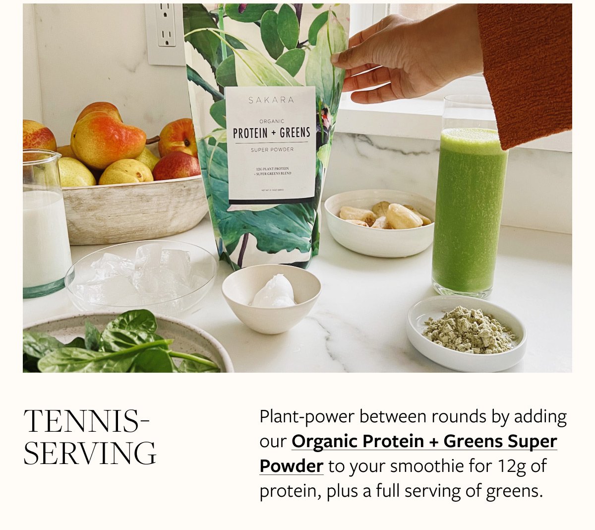 Tennis-Serving—Organic Protein + Greens Super Powder
