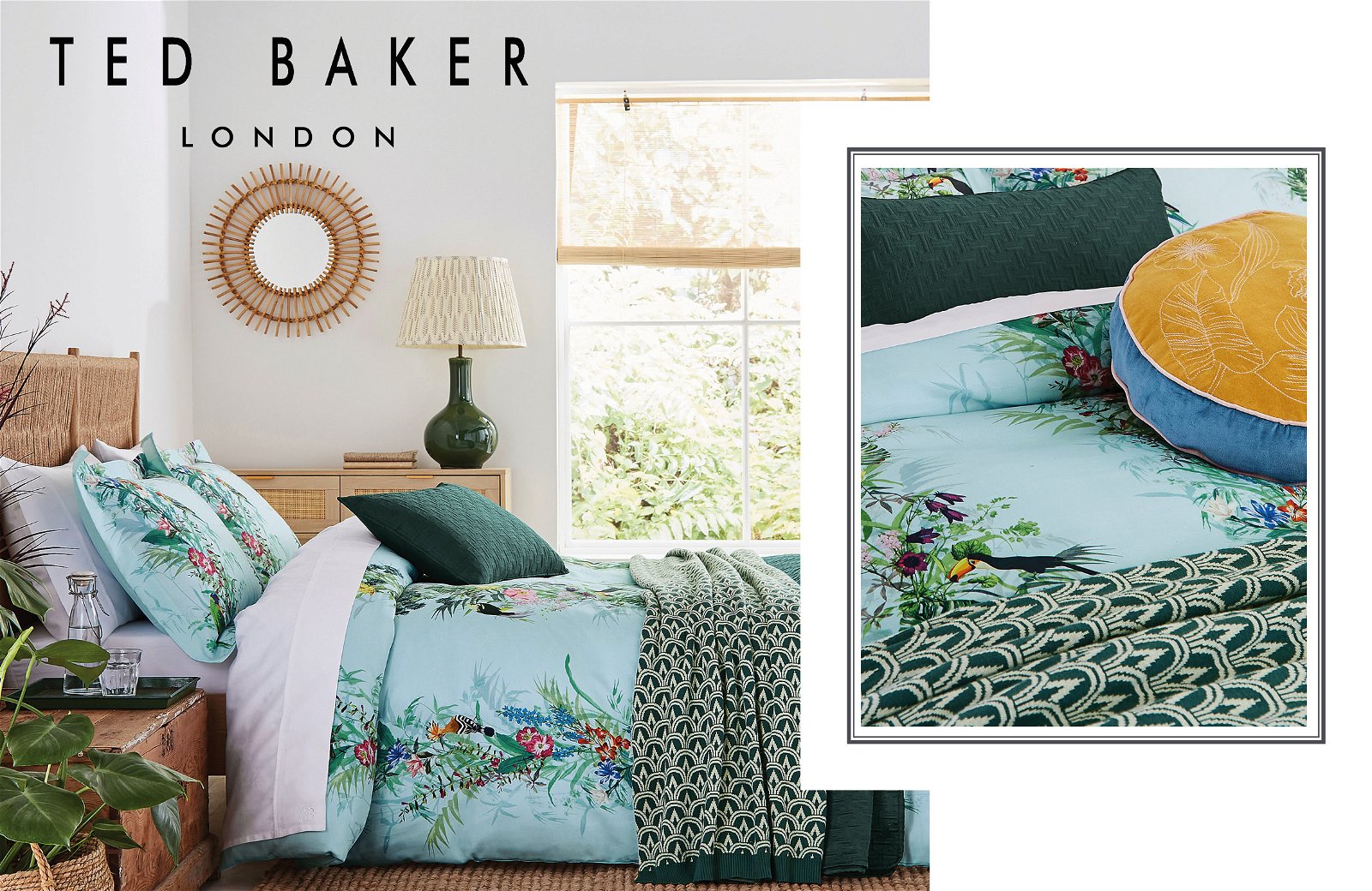 Ted Baker Tropical Elevations Bedding in Opal