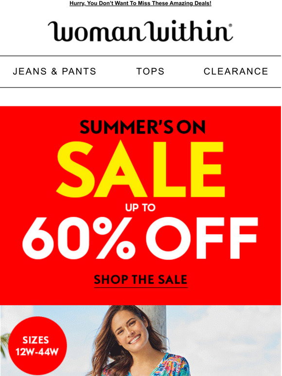 Woman Within: Clearance Is Calling YOU 