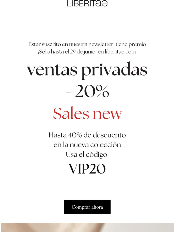 ¡-30% en Ventas Privadas, solo 4 días!