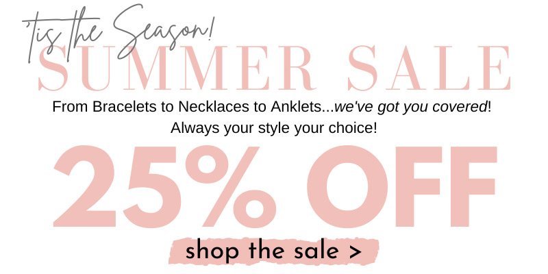 shop Summer 25% off sale