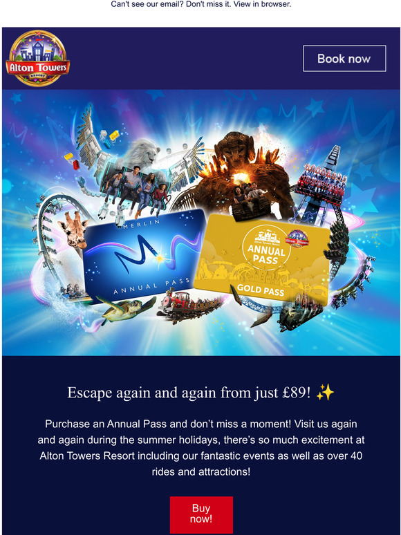 Alton Towers Buy your Annual Pass today! Milled