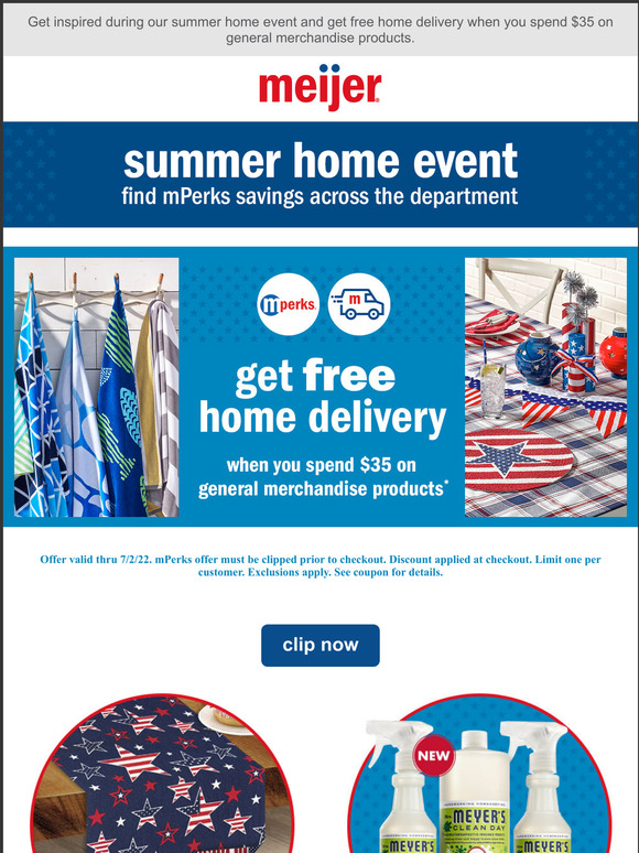 Meijer: Get Free Home Delivery + mPerks Savings | Milled