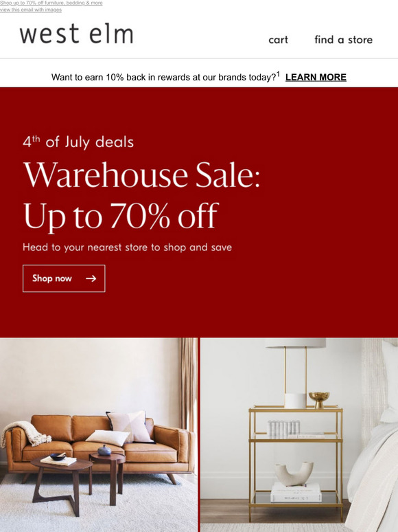 west elm Save now, celebrate later 🎇 Milled