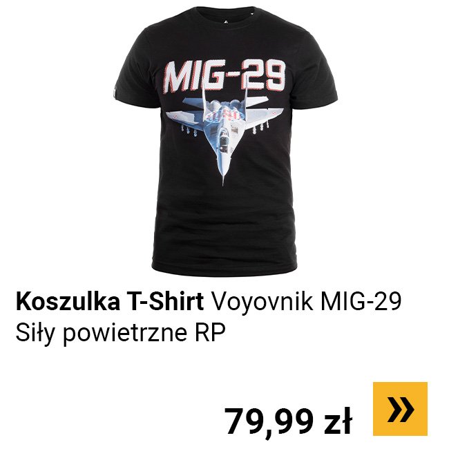Koszulka T-Shirt Voyovnik MIG-29 Siły powietrzne RP - Black