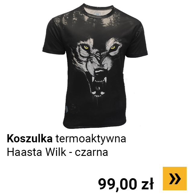 Koszulka termoaktywna Haasta Wilk - czarna