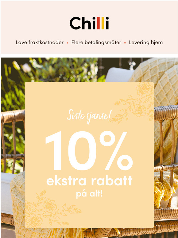 , din rabattkode går snart ut! 🌟