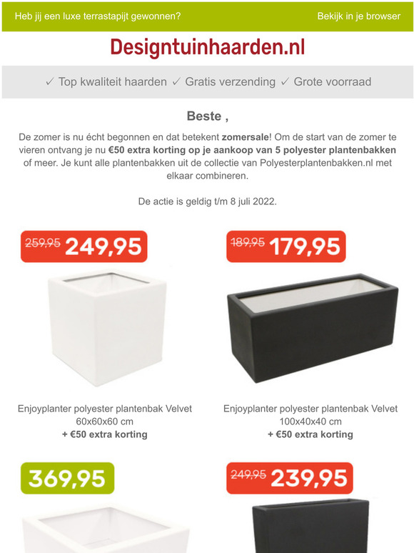 Nu €50 korting op deze plantenbakken... 🌺