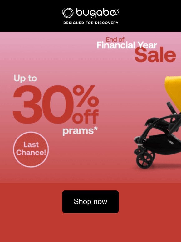 Ends Soon! Up To 30% Off The Prams