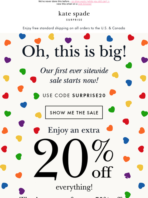 kate spade 20 off code