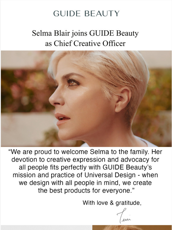 Selma Blair joins GUIDE Beauty