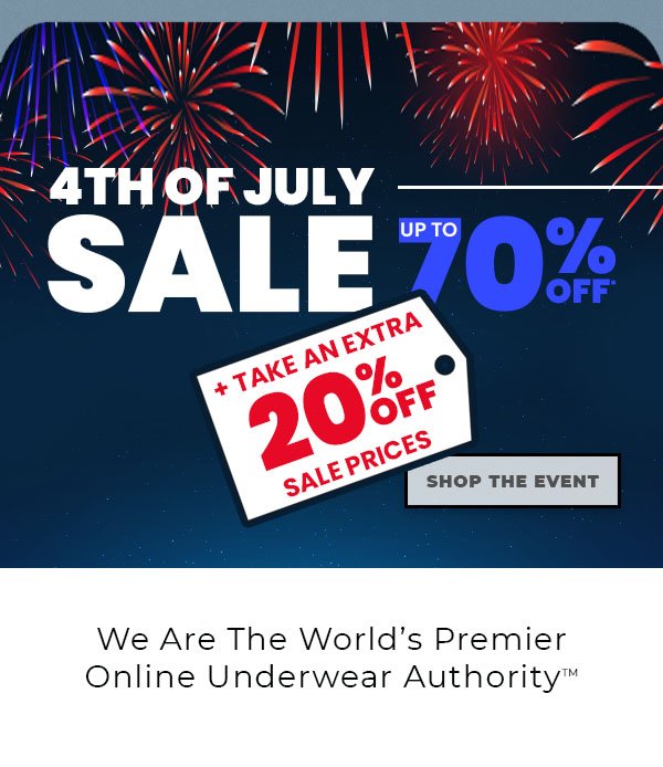 4th of July Sale up to 70% off