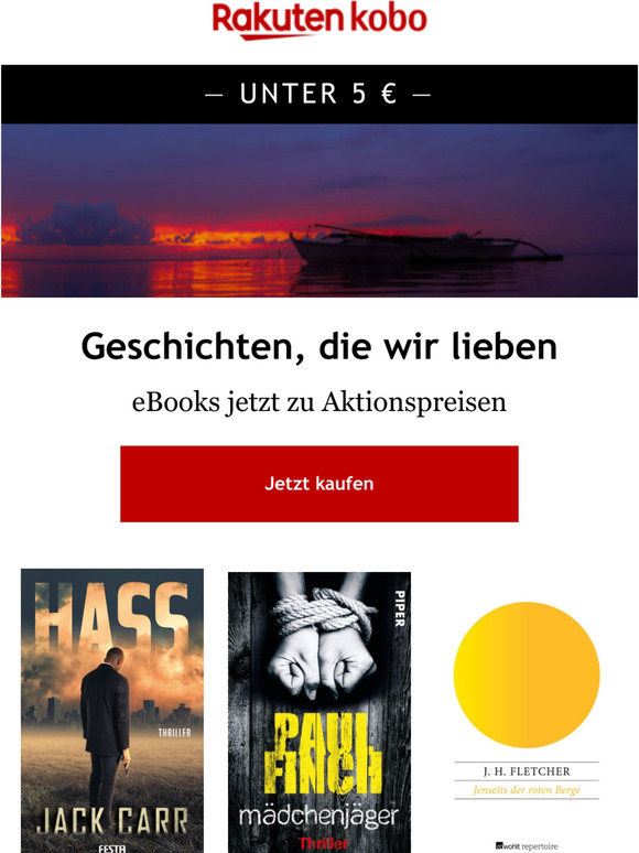 Unter 5 €: eBooks jetzt zu tollen Preisen