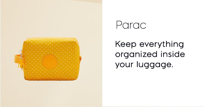 Parac. keep everything organized inside your luggage.