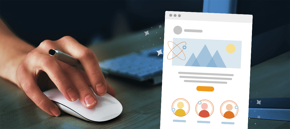 a person using a mouse to edit an email
