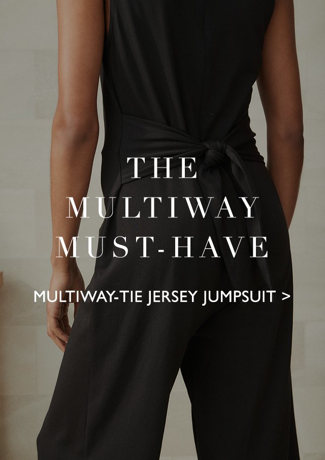 The multiway must-have | Multiway-Tie Jersey Jumpsuit