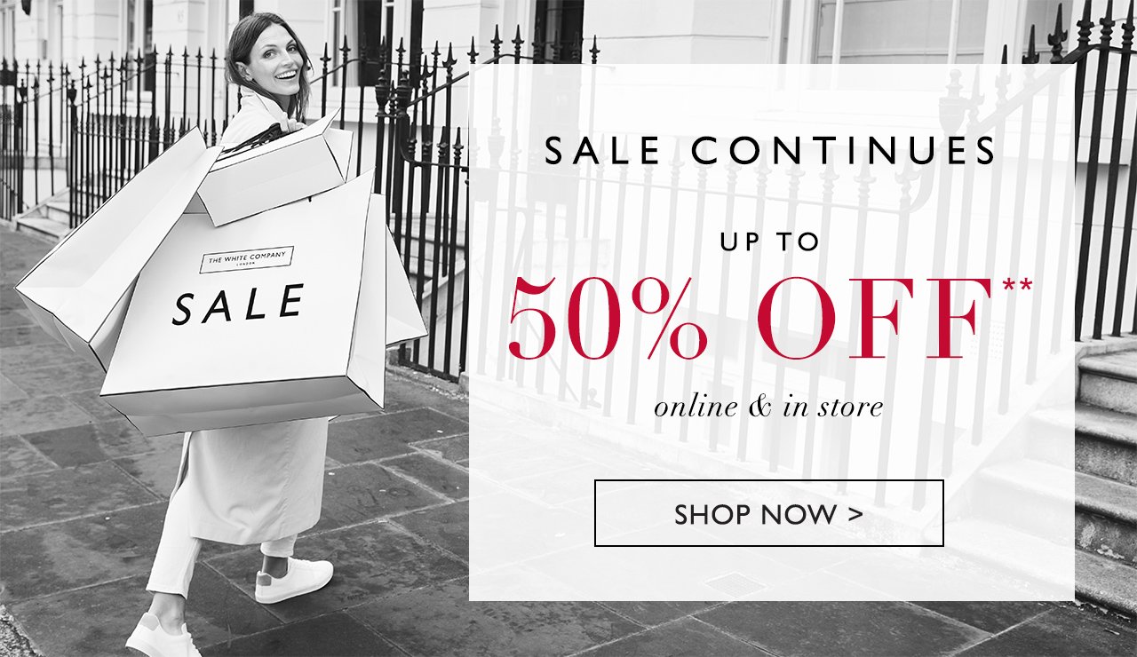 Sale continues | Up to 50% off | SHOP NOW