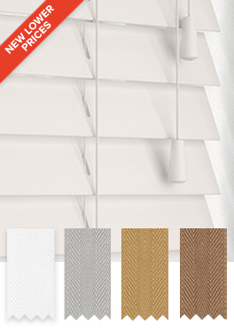 White Faux Wood Blinds