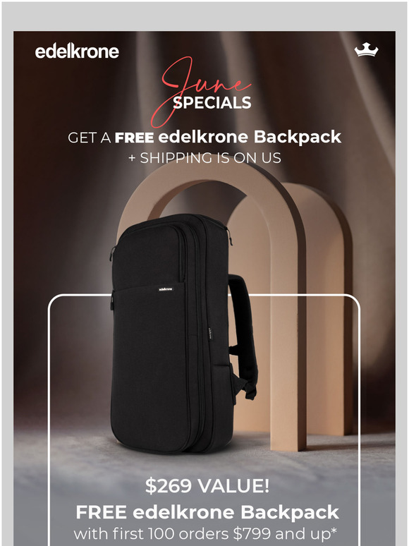 Last 3 days to get your FREE edelkrone Backpack! 📢