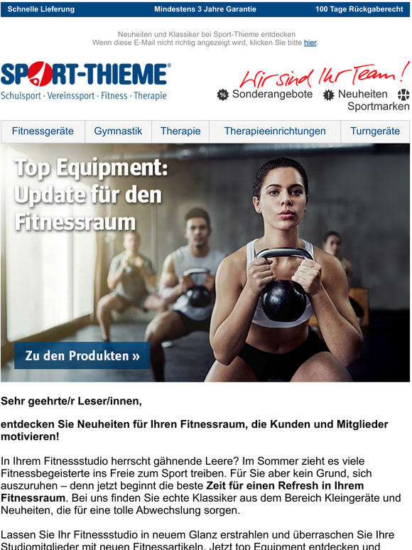 Top-Equipment: Update für Ihren Fitnessraum