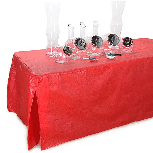 Red Fitted 6-Foot Table Cloth