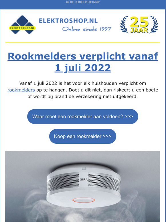 Heeft u al een rookmelder?
