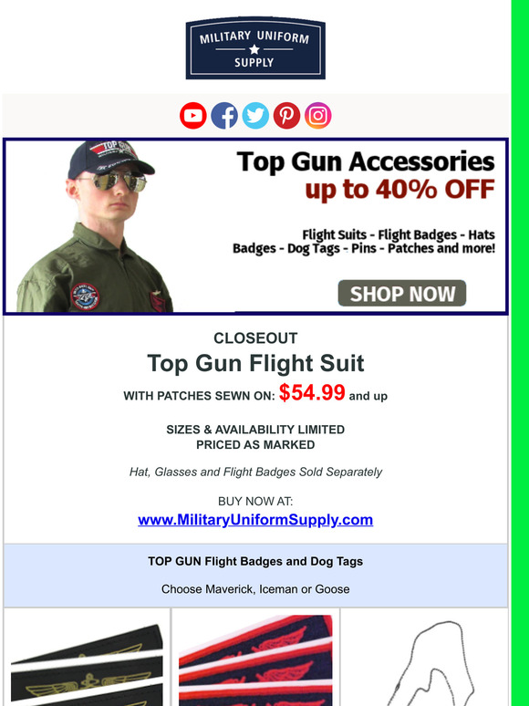 Top Gun Movie Gear up to 40% OFF - Plus NASA Collector Items