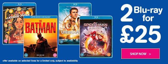 2 for £25 Blu-ray banner