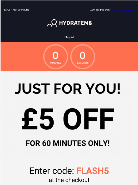 60 Minute Flash Sale!