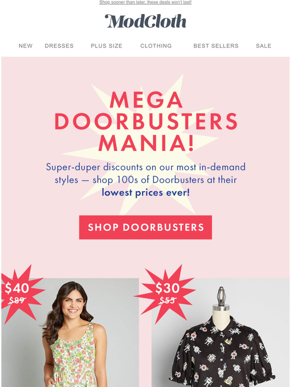 Modcloth Email Newsletters Shop Sales, Discounts, and Coupon Codes